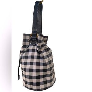 Rare Vintage Moschino Blue & White Gingham Plaid Checker